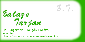 balazs tarjan business card