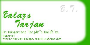 balazs tarjan business card